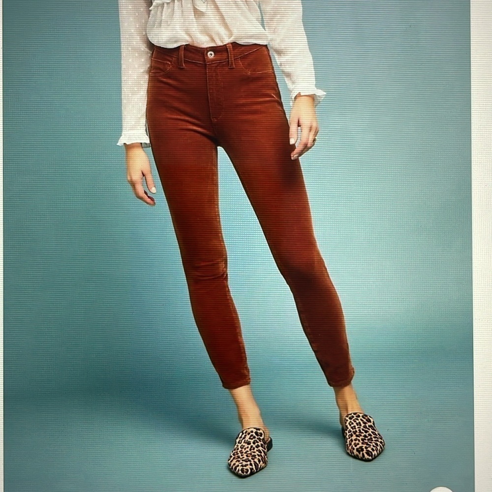 J Crew Corduroys Rust Brown High Rise Toothpick  Women’s 26